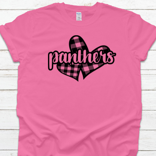 Buffalo Plaid Panthers Pink