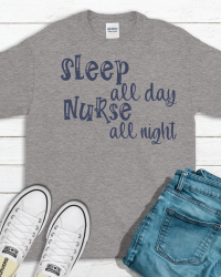 NS449-Nurse All Night T-shirt
