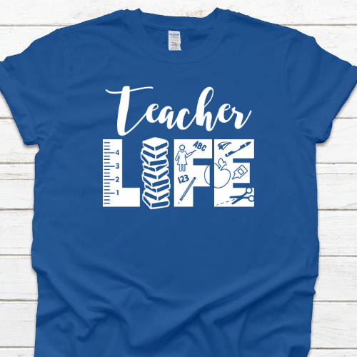 teacher life Tshirt royal