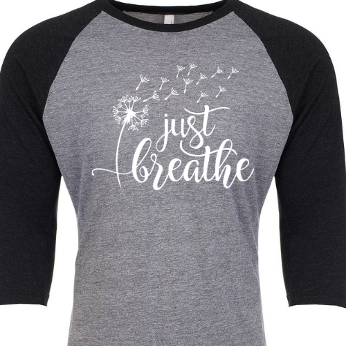 GN951-Just Breathe Raglan Sleeve T-shirt