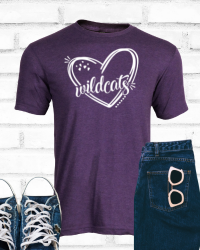 WV201-Wildcats Heart T-shirt