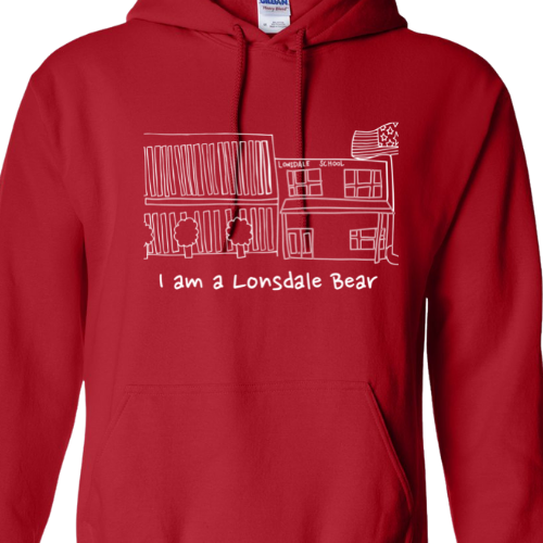 I am a Lonsdale Bear Red Hoodie