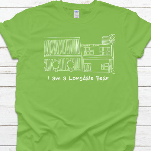 I am a Lonsdale Bear Lime Tee