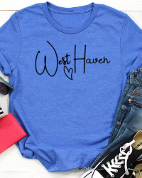 WH202-West Haven with Heart Tshirt