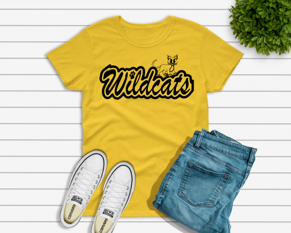 Wildcats with Cat - Yellow
