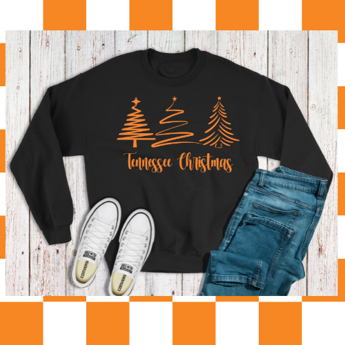 Black Tennessee Christmas Sweatshirt